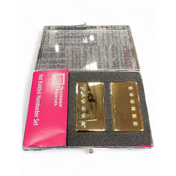 Used Seymour Duncan Hot Rodded Humbucker Set - Gold Humbucker Electric Guitar Pickup