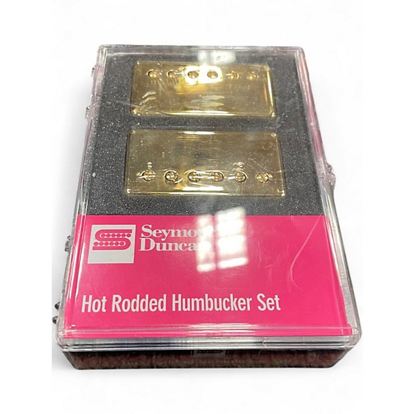 Used Seymour Duncan Hot Rodded Humbucker Set - Gold Humbucker Electric Guitar Pickup