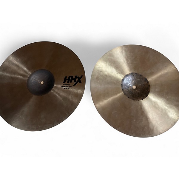 Used SABIAN 14in HHX Complex Medium HI Hats Pair Cymbal