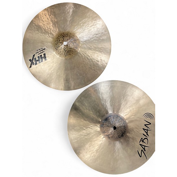 Used SABIAN 14in HHX Complex Medium HI Hats Pair Cymbal
