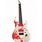 Used Legator ninja n7 slaughter bone white blood splater Solid Body Electric Guitar thumbnail