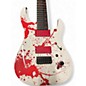 Used Legator ninja n7 slaughter bone white blood splater Solid Body Electric Guitar