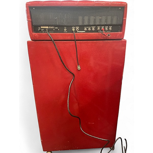 Vintage 1970s Plush P1000S head & 2x15 cab Tube Guitar Amp Head
