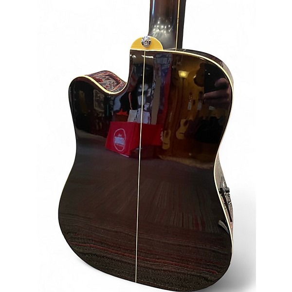 Used Ibanez AW300ECE Dark Violin Sunburst Acoustic Electric Guitar