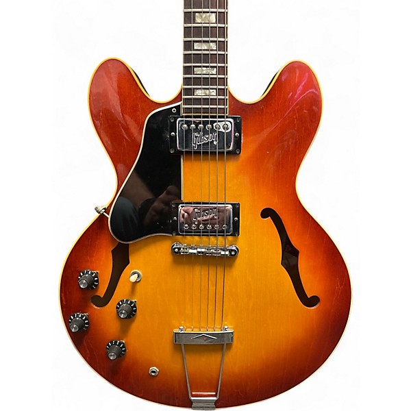 Vintage 1970s Gibson ES335TD 2 Color Sunburst Hollow Body Electric Guitar