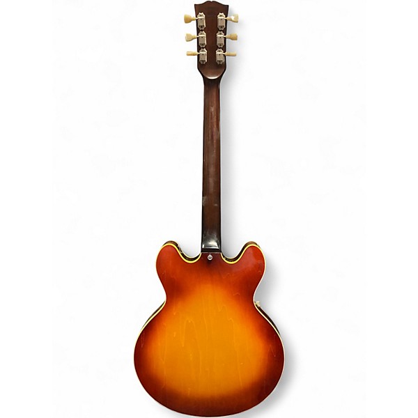 Vintage 1970s Gibson ES335TD 2 Color Sunburst Hollow Body Electric Guitar