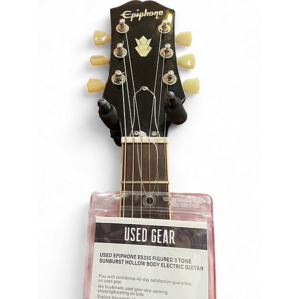 Used Epiphone ES335 FIGURED 3 Tone Sunburst Hollow Body Electric Guitar