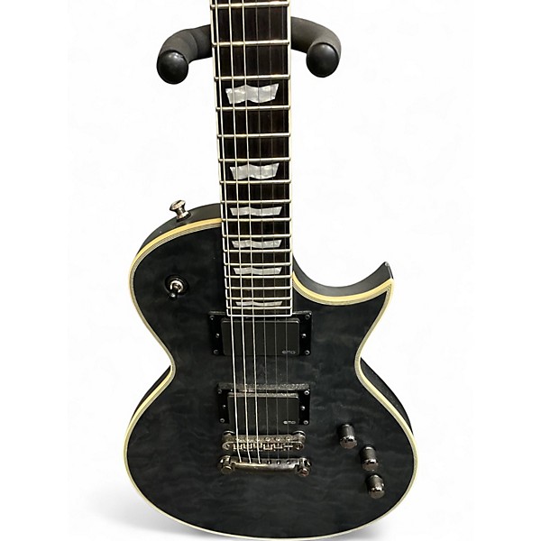 Used ESP LTD EC401QM Charcoal Solid Body Electric Guitar