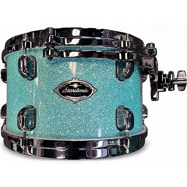 Used TAMA 4 Piece Starclassic Bubinga Shattered Turquoise Drum Kit