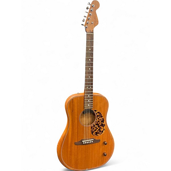 Used 2024 Fender highway dreadnaught all mahogany Mahogany Acoustic Electric Guitar