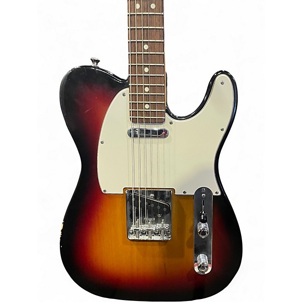 Used 2000s Fender American Standard Telecaster 3 Color Sunburst Solid Body Electric Guitar
