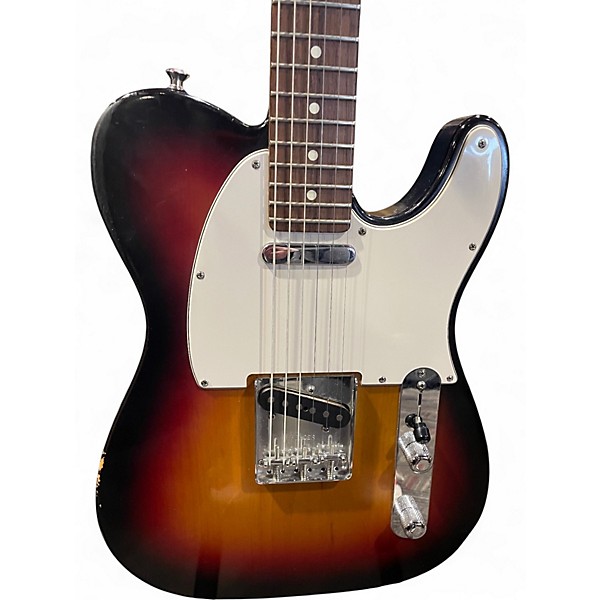 Used 2000s Fender American Standard Telecaster 3 Color Sunburst Solid Body Electric Guitar