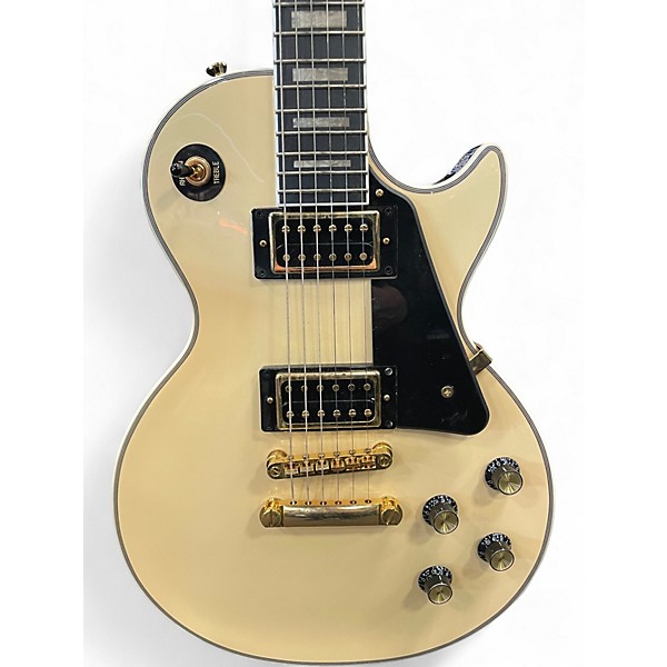 Used Epiphone Les Paul Custom Antique Ivory Solid Body Electric Guitar