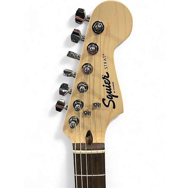 Used Squier Strat Black Solid Body Electric Guitar