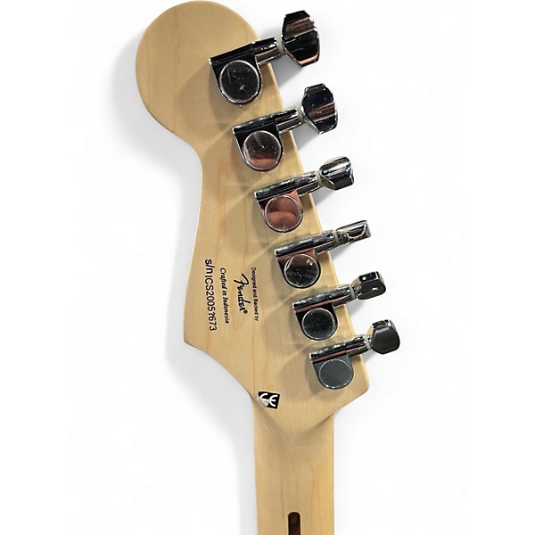 Used Squier Strat Black Solid Body Electric Guitar