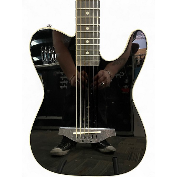 Used JN Guitars 4/4 cutaway electric folk guitar Black Acoustic Electric Guitar