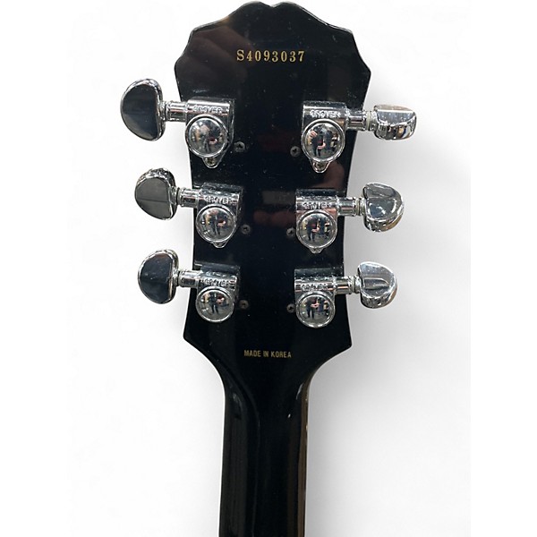 Used Epiphone By Gibson Les Paul, Made in Korea Black Solid Body Electric Guitar