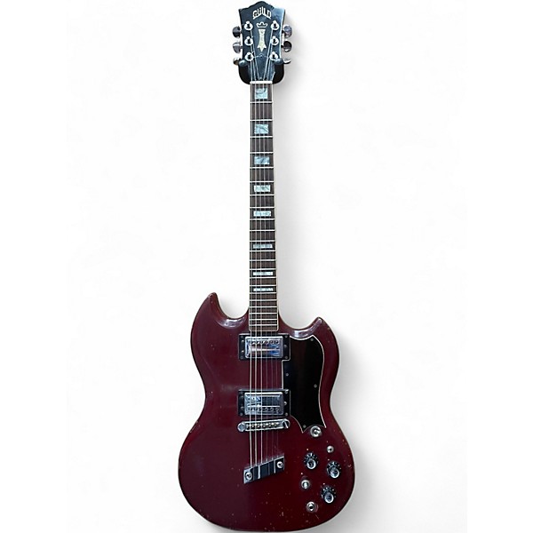 Vintage 1973 Guild S100 Cherry Solid Body Electric Guitar