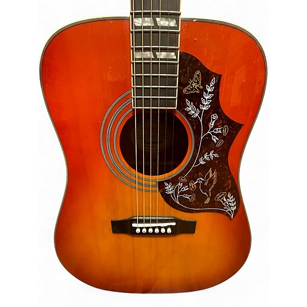 Used Epiphone Hummingbird Pro 2 Tone Sunburst Acoustic Electric Guitar