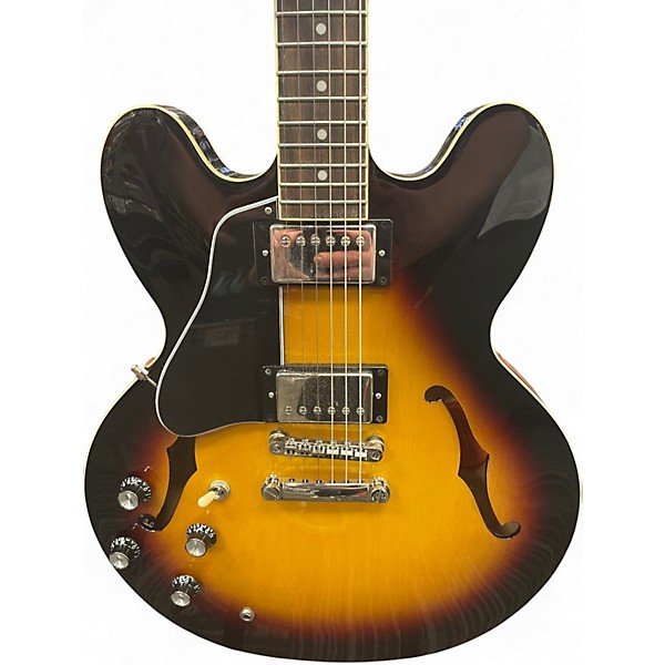 Used Epiphone ES335 IG Left Handed Vintage Sunburst Solid Body Electric Guitar