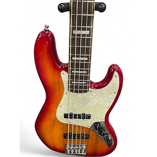 Used Squier CLASSIC VIBE 70S ACTIVE V STRING Sienna Sunburst Electric Bass Guitar