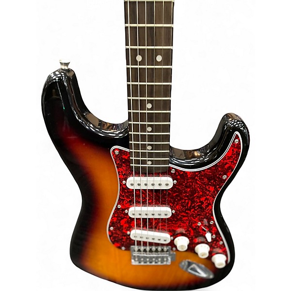 Used Squier Standard Stratocaster 3 Color Sunburst Solid Body Electric Guitar