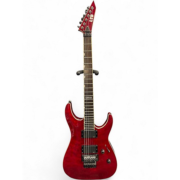Used ESP LTD MH350FR Trans Red Solid Body Electric Guitar