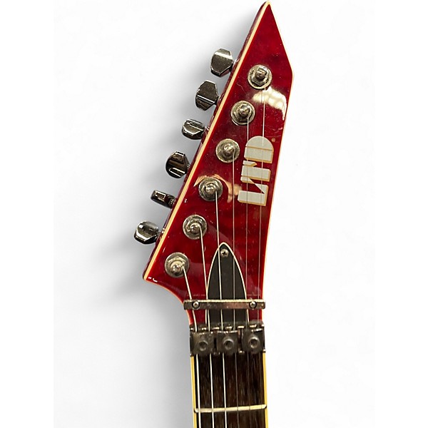 Used ESP LTD MH350FR Trans Red Solid Body Electric Guitar