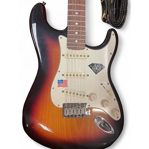 Used 2006 Fender 60th Anniversary American Standard Stratocaster 3 Tone Sunburst Solid Body Electric Guitar