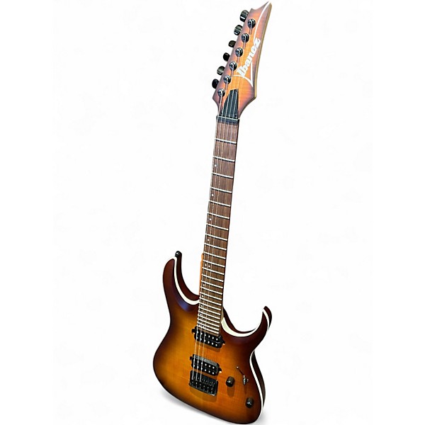 Used Ibanez RGA42FM Flat Dragon Eye Burst Solid Body Electric Guitar