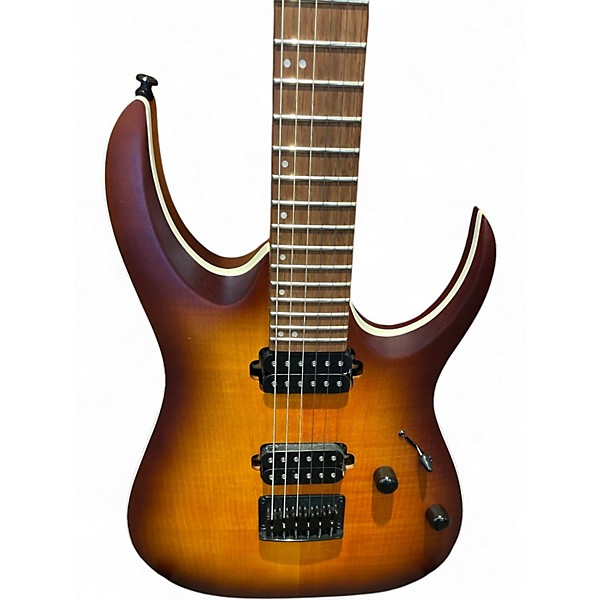 Used Ibanez RGA42FM Flat Dragon Eye Burst Solid Body Electric Guitar