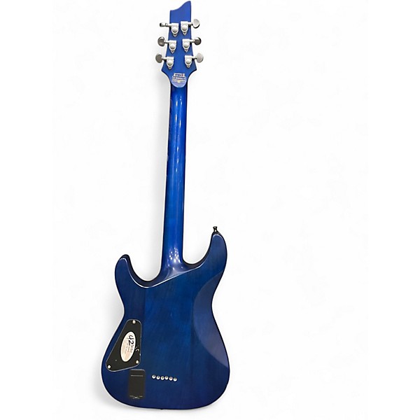 Used Schecter Guitar Research C1 Platinum Blue Burst Solid Body Electric Guitar