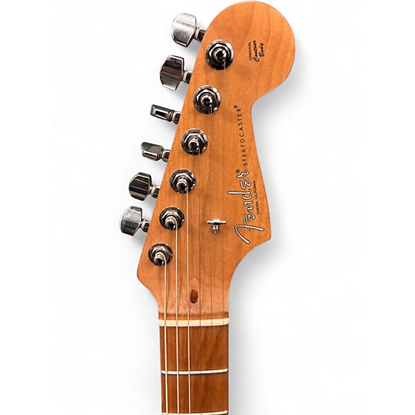 Used Fender American Standard Stratocaster Transparent Blue Solid Body Electric Guitar