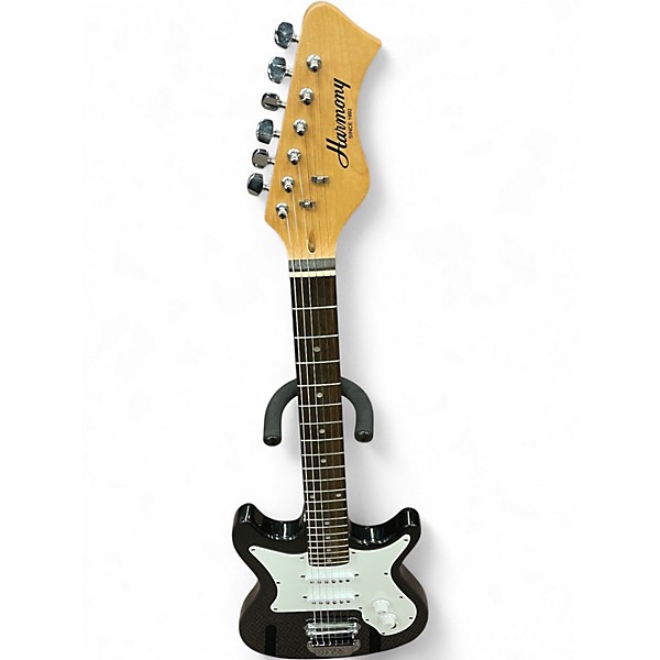 Used Harmony H804 Black Solid Body Electric Guitar