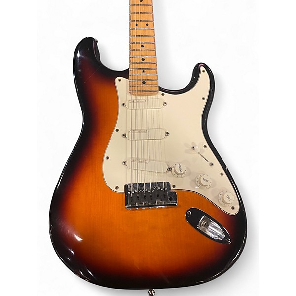 Vintage 1994 Fender Standard Stratocaster Plus 2 Color Sunburst Solid Body Electric Guitar