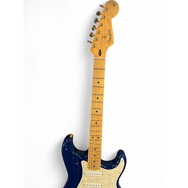 Used Fender Deluxe Stratocaster Blue Solid Body Electric Guitar