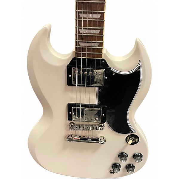 Used Epiphone 61' LES PAUL SG INSPIRED BY GIBSON AGED CLASSIC WHITE Solid Body Electric Guitar