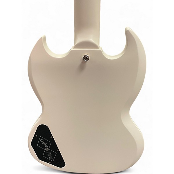 Used Epiphone 61' LES PAUL SG INSPIRED BY GIBSON AGED CLASSIC WHITE Solid Body Electric Guitar