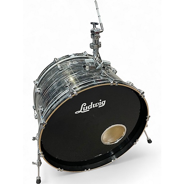 Used 2010s Ludwig 3 Piece Keystone X Black Pearl Drum Kit