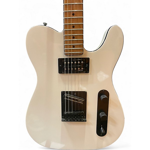 Used Squier contemporary tele rh Pearl White Solid Body Electric Guitar