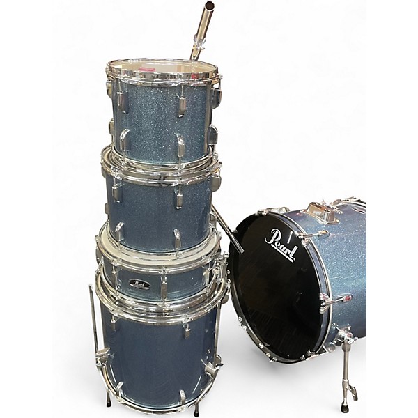 Used Pearl 5 Piece ROADSHOW BLUE SPARKLE Drum Kit