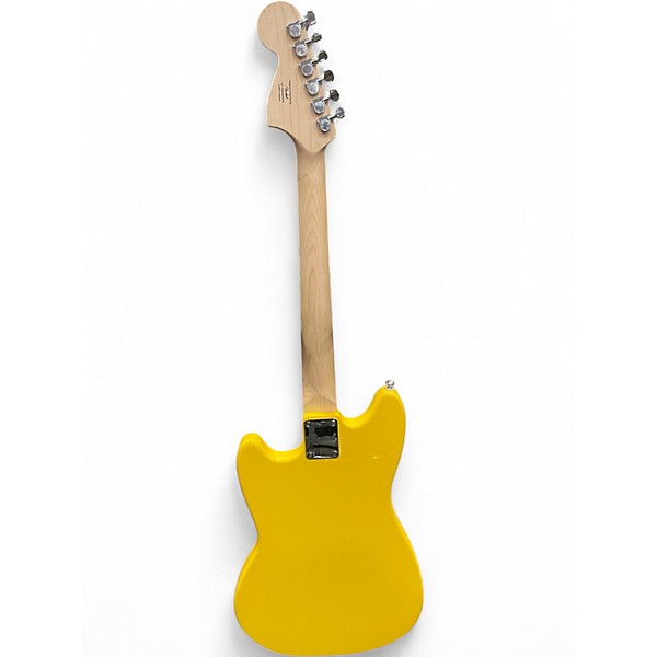 Used Squier SONIC MUSTANG Graffiti Yellow Solid Body Electric Guitar