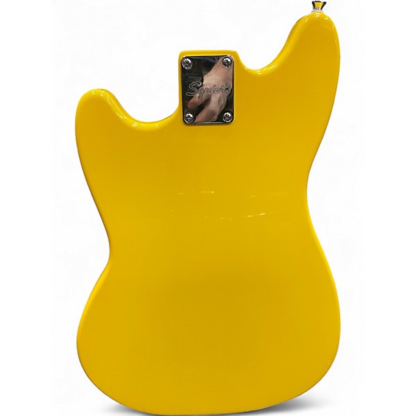Used Squier SONIC MUSTANG Graffiti Yellow Solid Body Electric Guitar