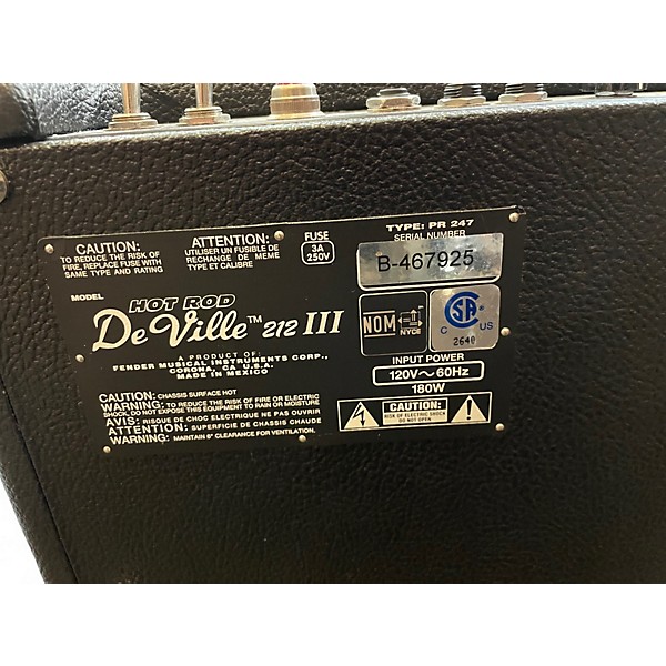 Used Fender Hot Rod Deville III 60W 2x12 Tube Guitar Combo Amp