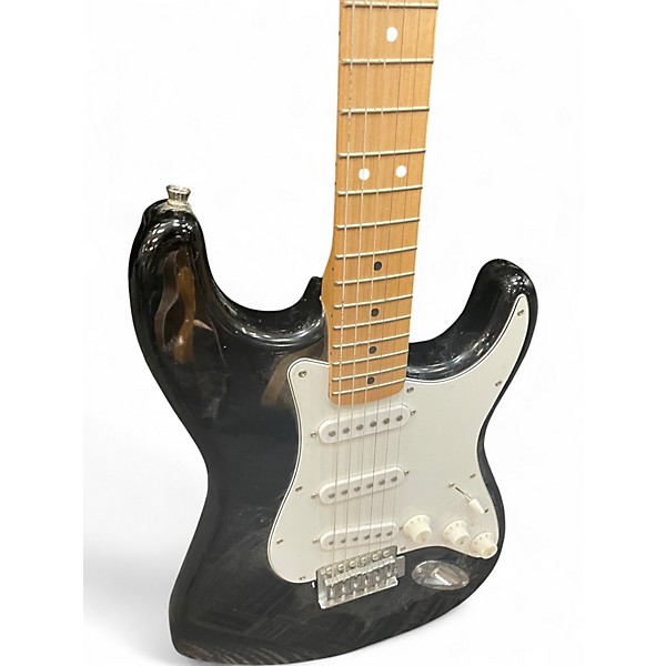 Used Starcaster by Fender Stratocaster BLACK Solid Body Electric Guitar
