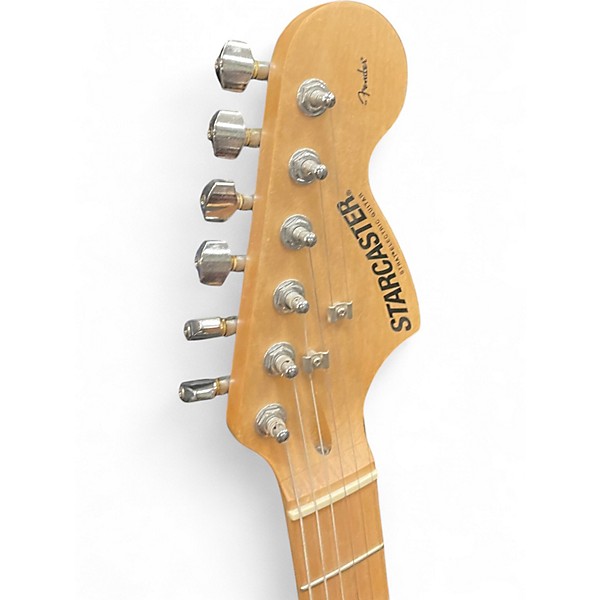 Used Starcaster by Fender Stratocaster BLACK Solid Body Electric Guitar