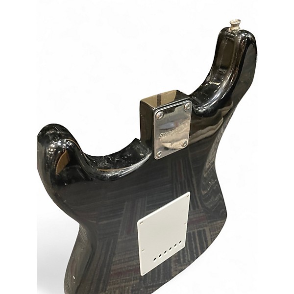 Used Starcaster by Fender Stratocaster BLACK Solid Body Electric Guitar