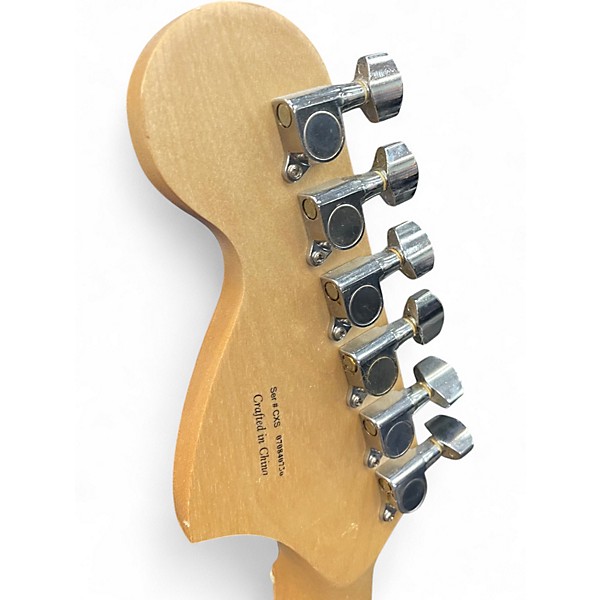 Used Starcaster by Fender Stratocaster BLACK Solid Body Electric Guitar