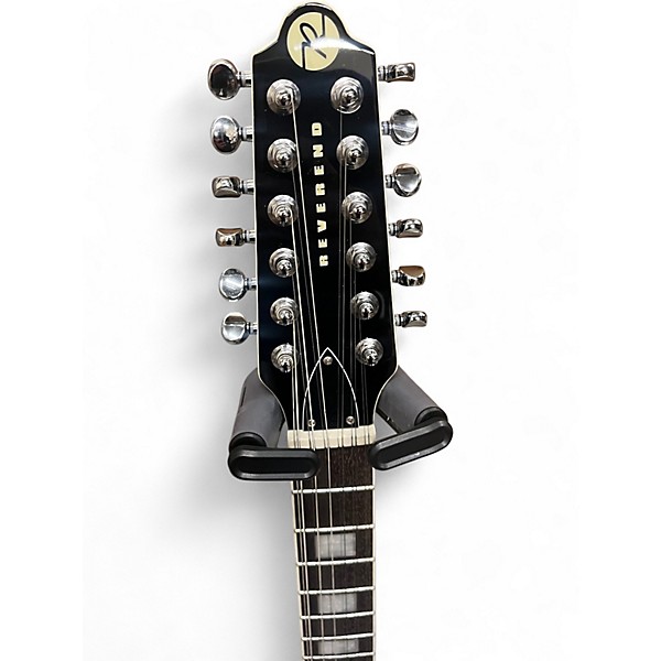 Used Reverend airwave 12 Black Hollow Body Electric Guitar