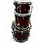 Used Ludwig 3 Piece Accent CS cherry metallic Drum Kit thumbnail
